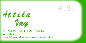 attila vay business card